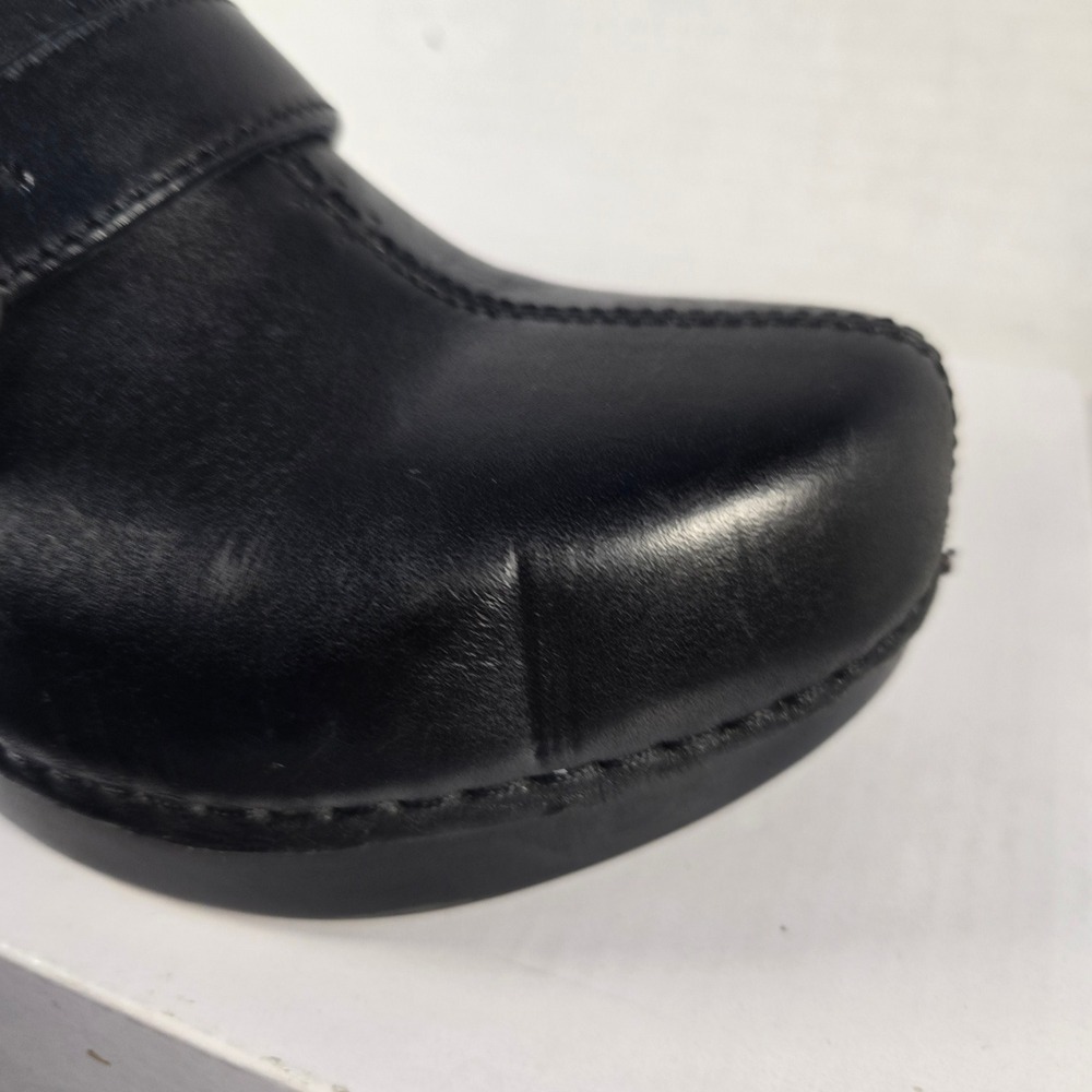 Dansko TamaraBlack Leather Buckle Strap Clogs Mary Jane Block Heel Shoes 36 - Picture 3 of 9